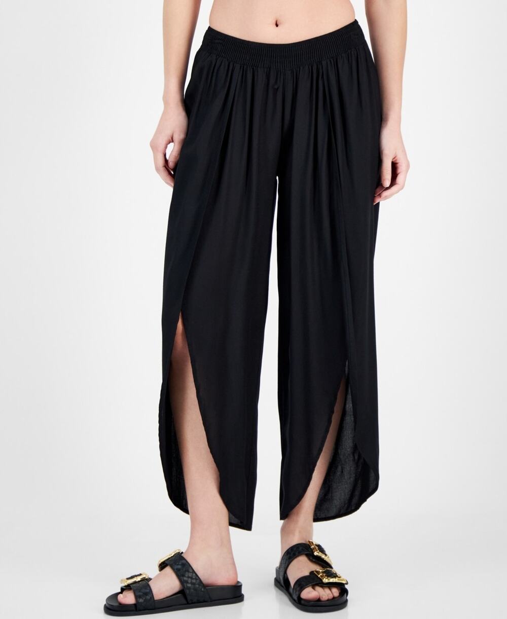 Raviya Women's Front-Slit Pants Black Size S 0388